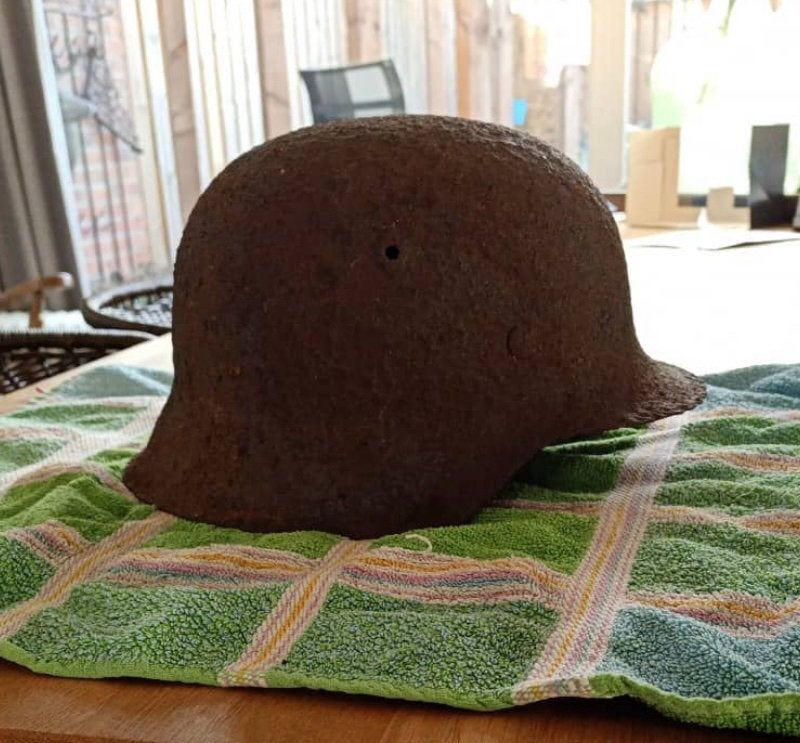 Bovo Duitse M42 Helm met binnenwerk, Ophalen, Duitsland, Helm of Baret