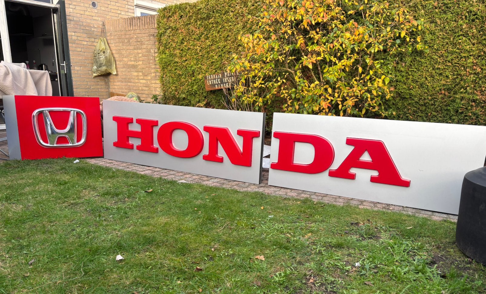 Honda logo dealer sign origineel XL, Ophalen, Zo goed als nieuw, Motoren
