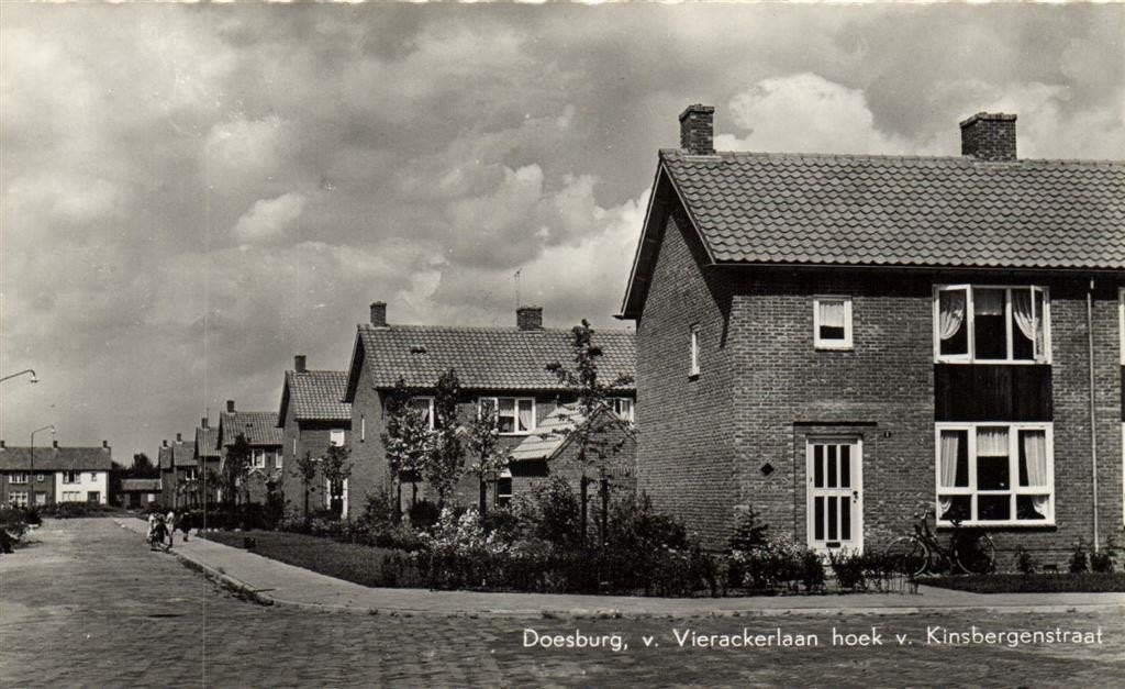 Doesburg, v. Vierackerlaan hoek v. Kinsbergenstraat - ongelo, Verzenden, 1960 tot 1980, Ongelopen, Gelderland