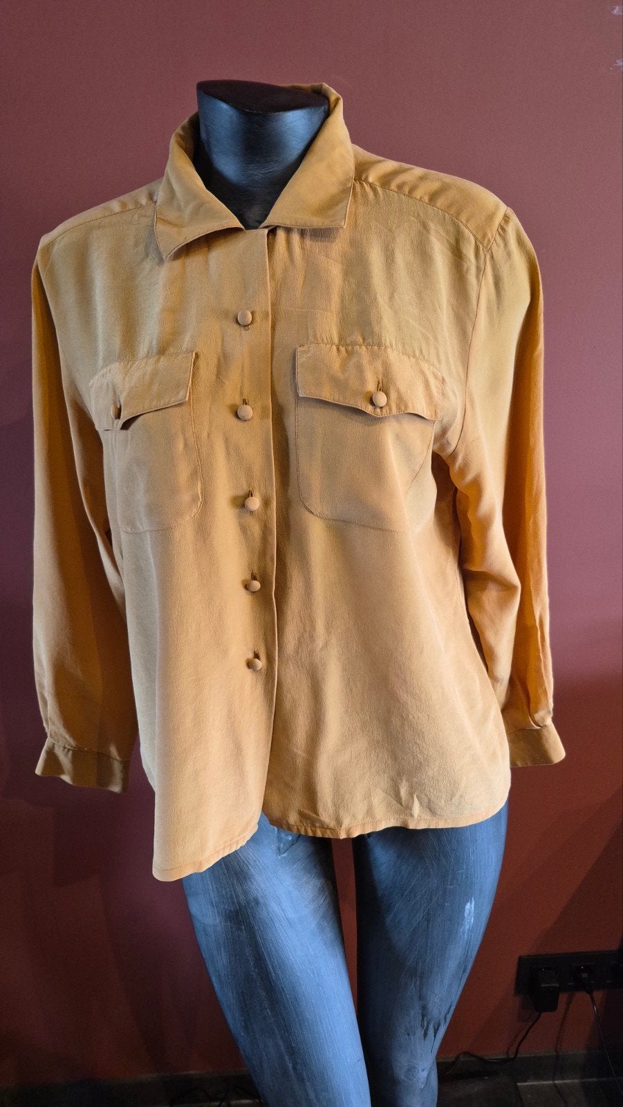 Zijde Blouse Country Style Maat M, Kleding | Dames, Maat 38/40 (M), Country Style, Geel, Ophalen of Verzenden