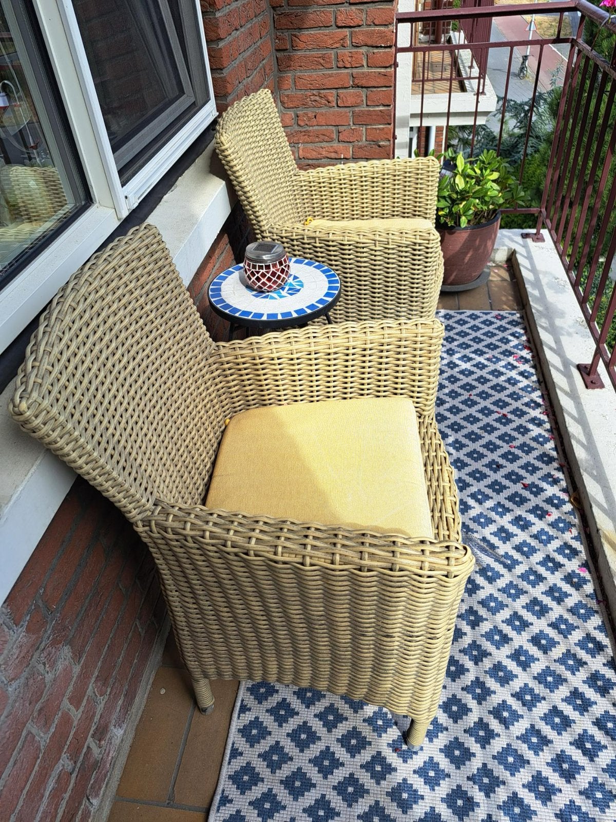 Degelijke rieten kuipstoeltjes, nog in goede staat, Ophalen, Gebruikt, Twee, Bruin