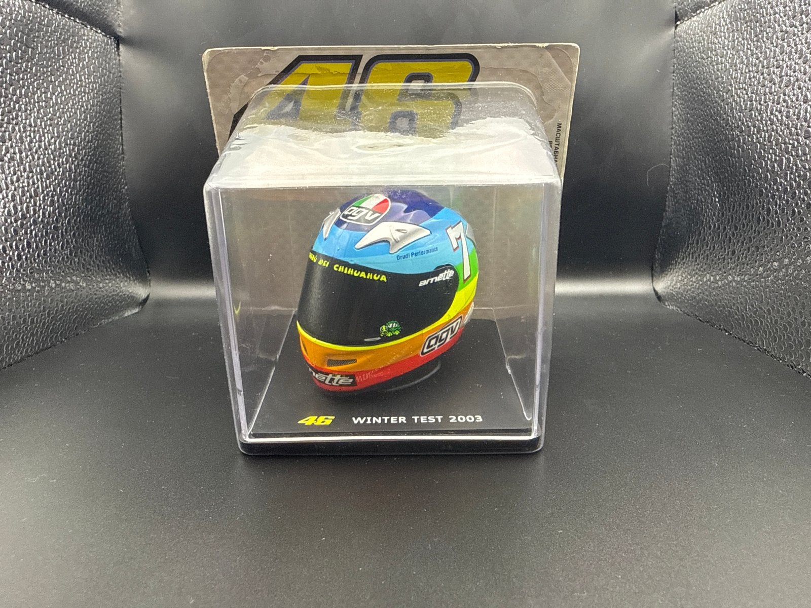 Valentino Rossi AGV Helm Winter Test 2003 Schaal 1:5, Ophalen of Verzenden, Zo goed als nieuw, Overige typen