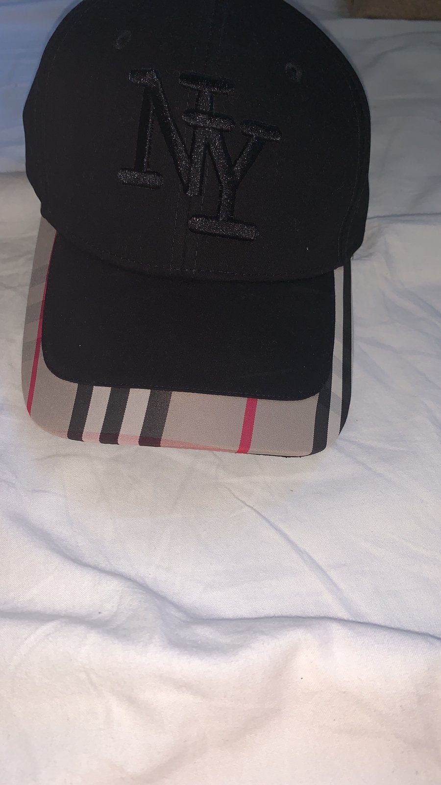 MLB x Burberry NY Cap Black, Verzenden, Zo goed als nieuw