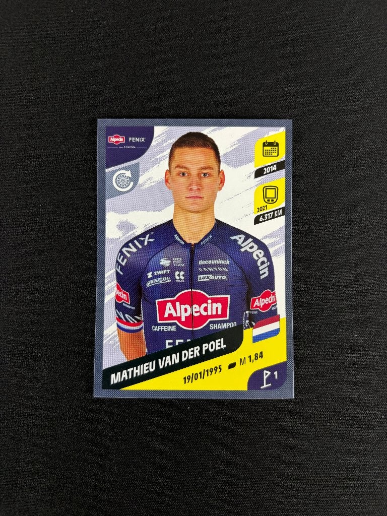 Mathieu van der Poel Panini Tour de France 2022 Sticker, Verzenden, Zo goed als nieuw, Overige sporten, Poster, Plaatje of Sticker
