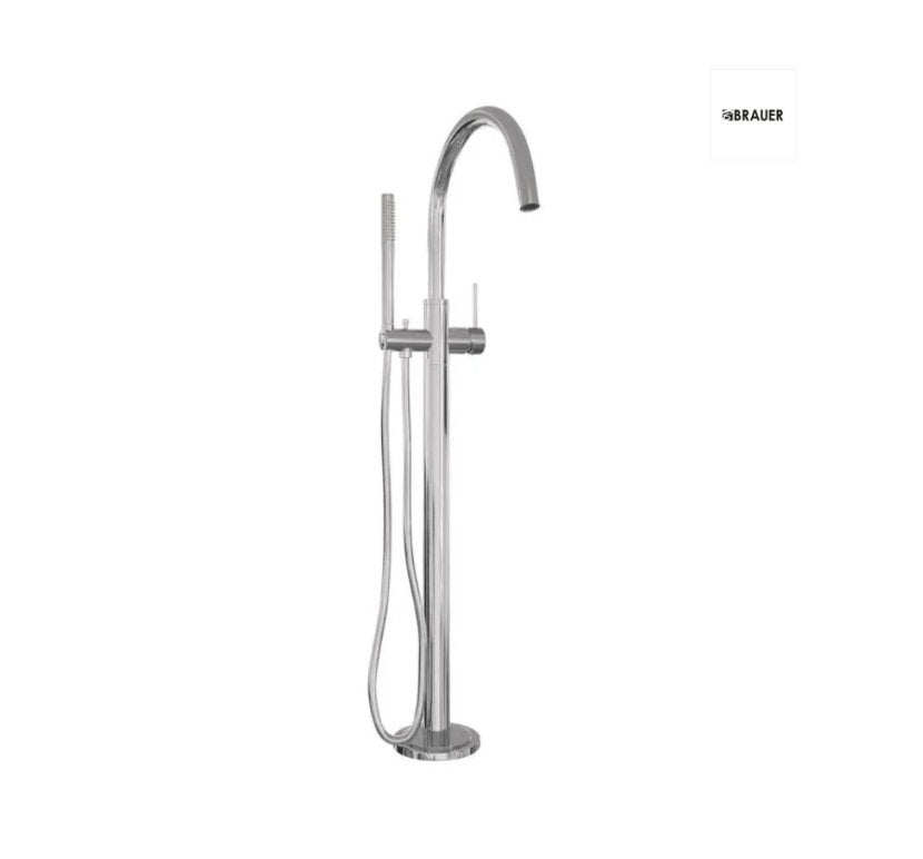 BRAUER CHROME CARVING VRIJSTAANDE BADMENGKRAAN SET 01, LUDOLF DE JONGHSTRAAT 41N 3043 JD ROTTERDAM, Nieuw, Ophalen of Verzenden