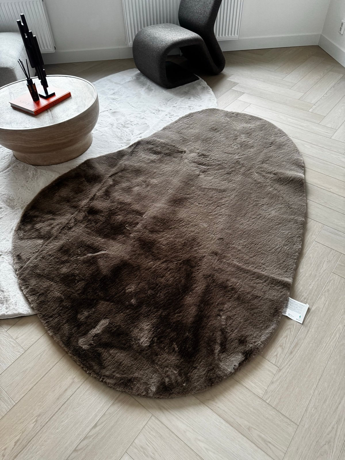Bruin faux fur tapijt van Loods 5 - nieuw, Ophalen, 100 tot 150 cm, Bruin, Zo goed als nieuw