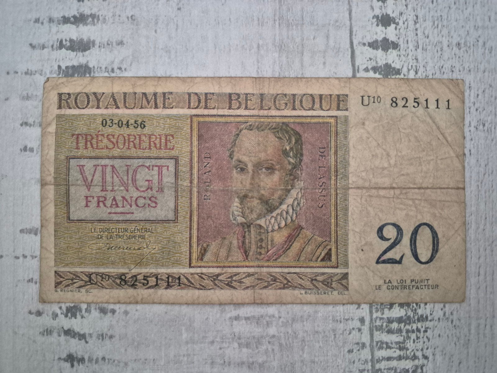 Zeldzaam Belgisch biljet van 20 frank uit 1956, Ophalen of Verzenden