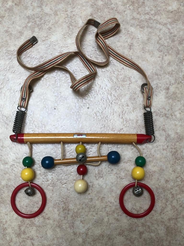 Klassiek houten boxhanger (Arpa) - vintage - jaren 60, Kinderen en Baby's, Speelgoed | Babyspeelgoed, Ophalen of Verzenden, Gebruikt
