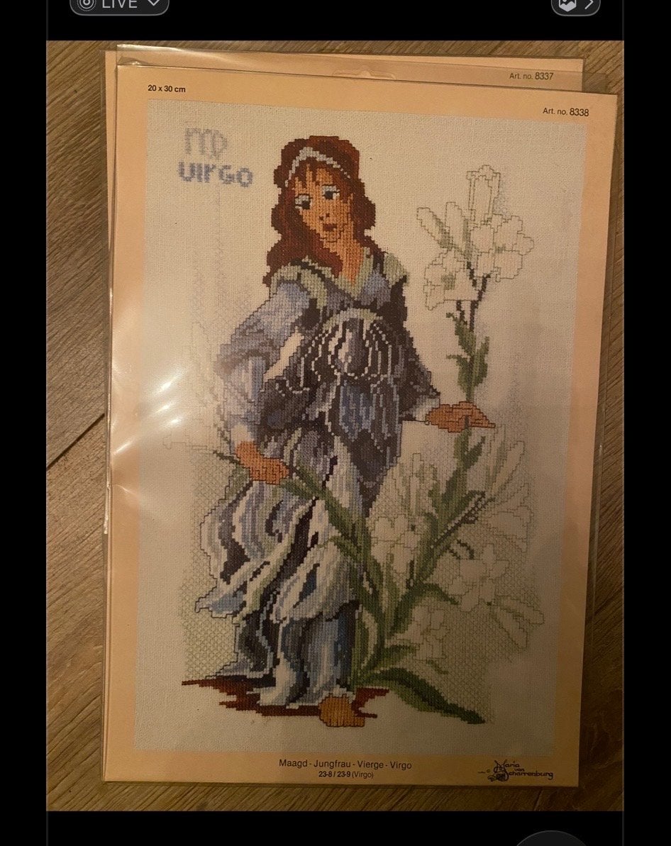 Nieuw Borduurpakket - Sterrenbeeld (Ram, Leeuw, Maagd), Ophalen of Verzenden, Nieuw, Handborduren, Borduurpakket