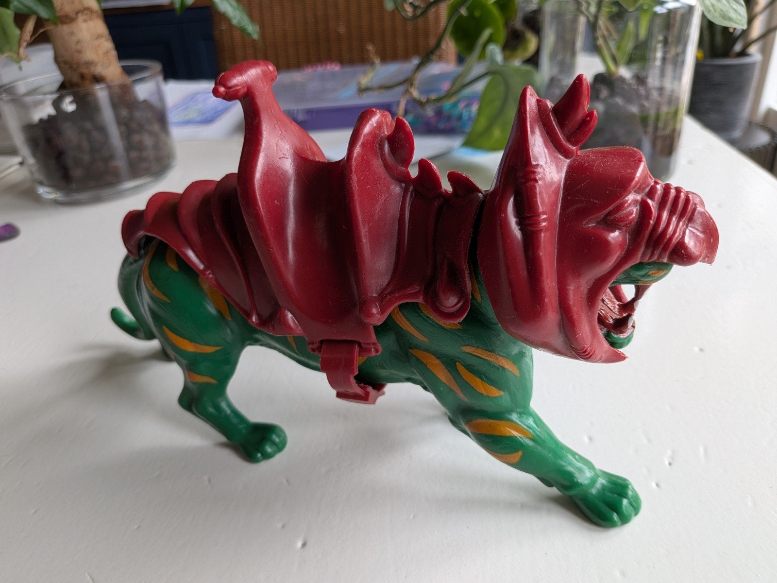 He-Man Battle Cat met harnas - Vintage speelgoed, Ophalen of Verzenden