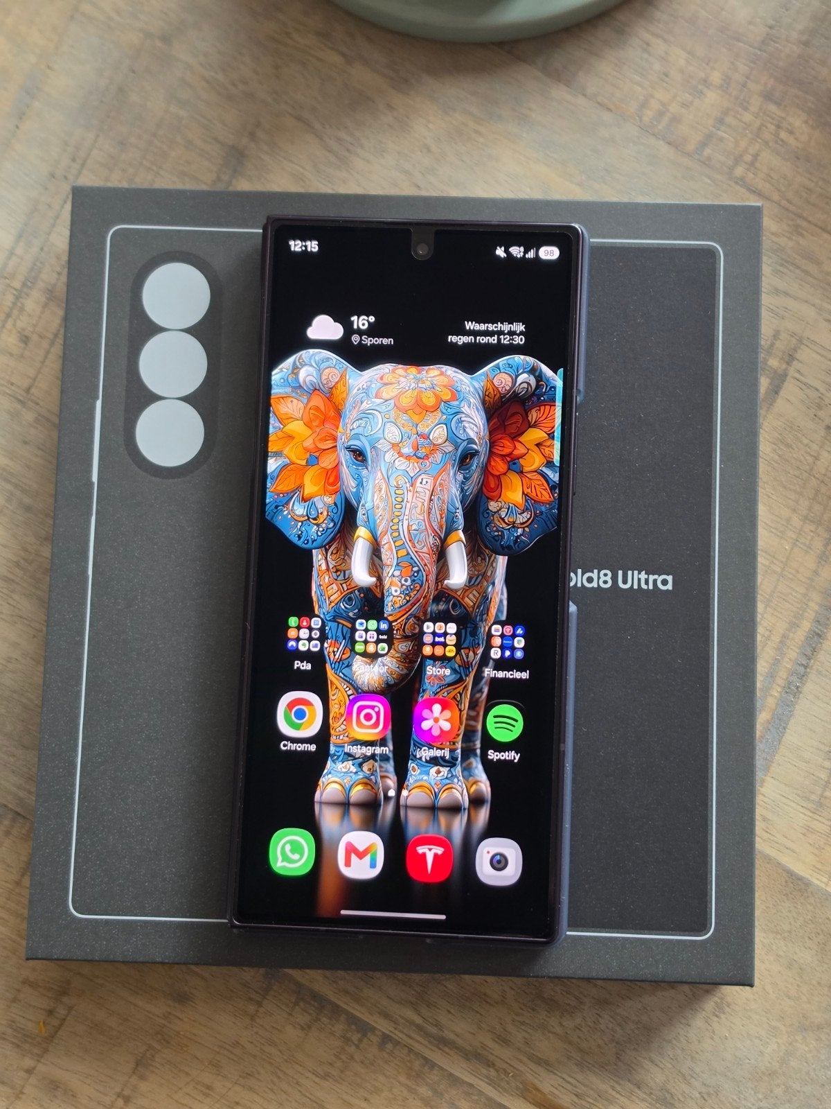 Samsung Galaxy Fold 8 Ultra 256GB Zwart Te Koop, Ophalen, Zo goed als nieuw