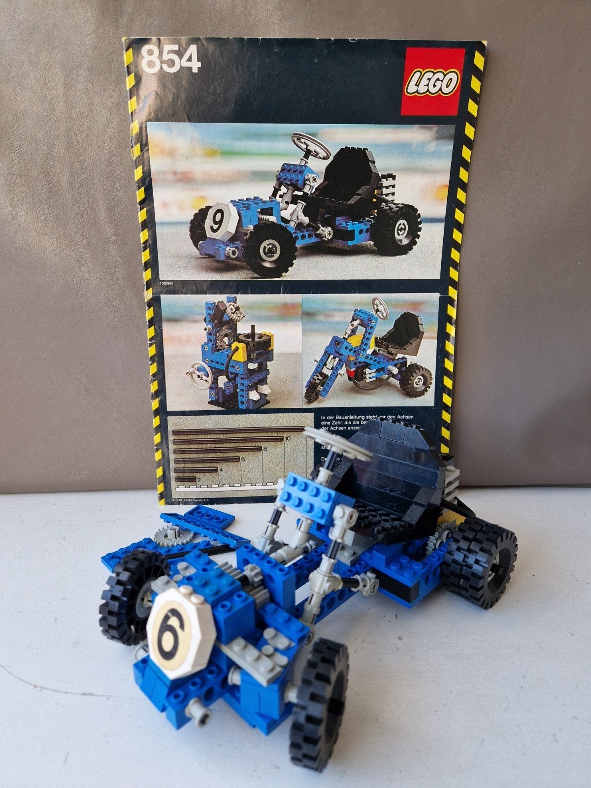 Lego 854 - Go kart, Gebruikt, Lego, Compleet, Ophalen of Verzenden