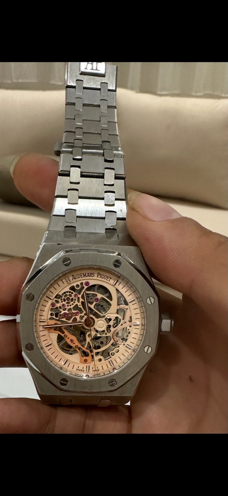Audemars Piguet Royal Oak Skelet Horloge, Sieraden, Tassen en Uiterlijk, Staal, Polshorloge, Zo goed als nieuw, Ophalen