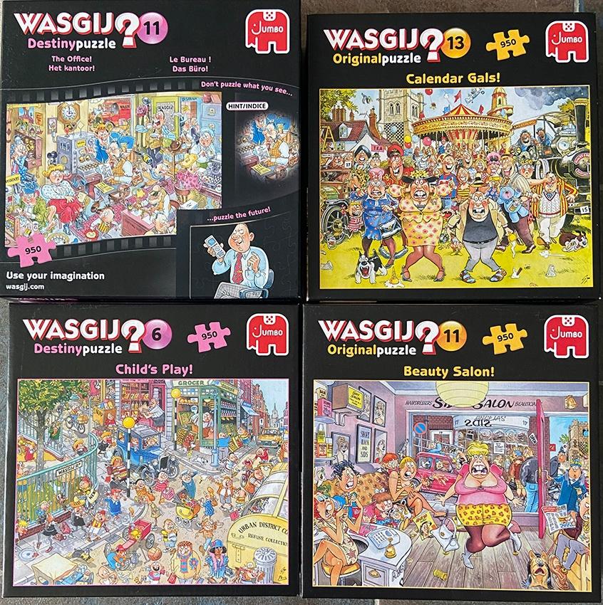 4 WasGij? puzzels, Ophalen, 500 t/m 1500 stukjes, Zo goed als nieuw, Legpuzzel