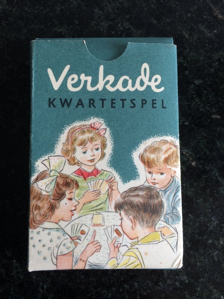 Oud Verkade kwartetspel compleet, Ophalen of Verzenden, Zo goed als nieuw, Kwartet(ten)