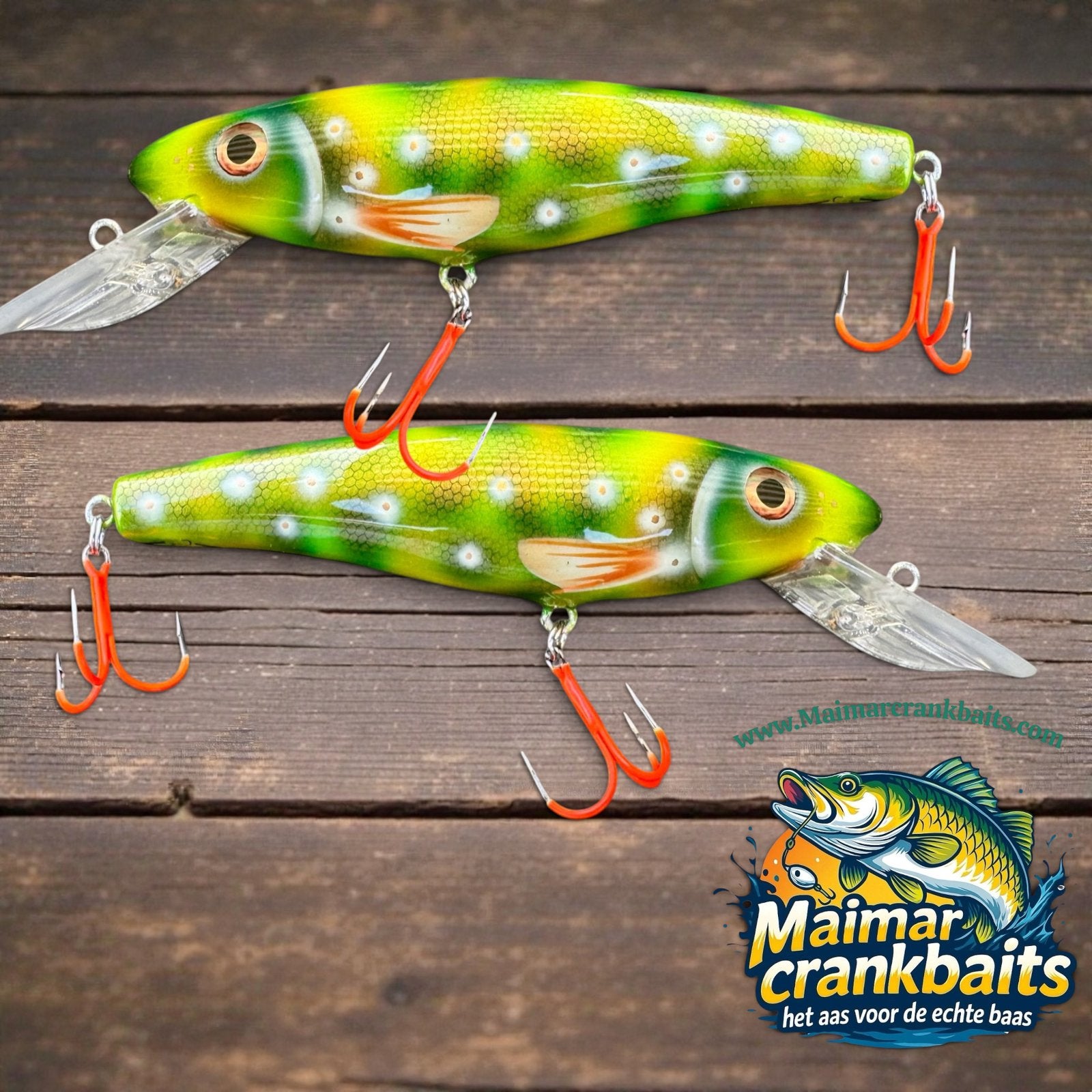 The Ernie CC 6” custom gespoten en UV treble 1# afgehaakt, Watersport en Boten, Hengelsport | Roofvissen, Purmerend, Maimarcrankbaits