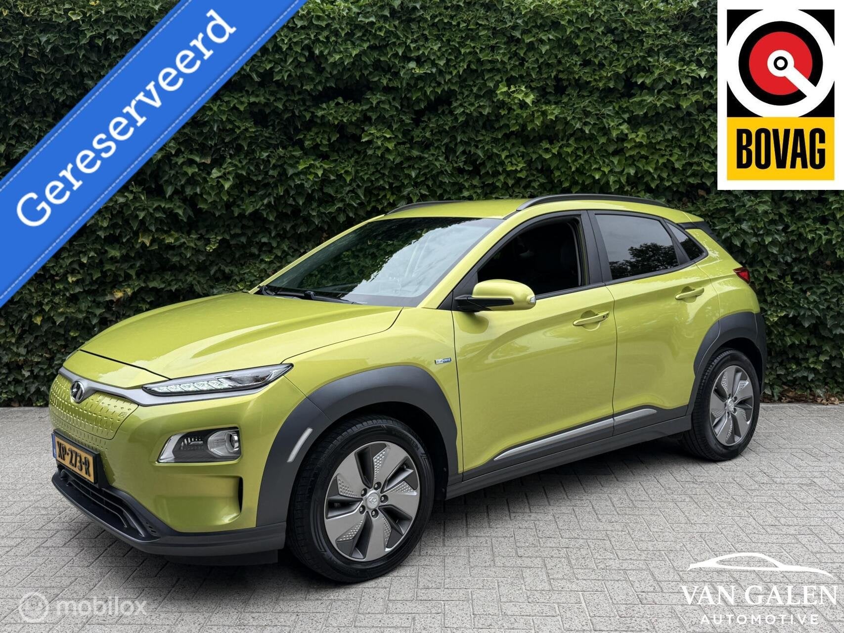 Hyundai Kona EV Fashion 64 kWh 1e Eig! VOL OPTIES|Batt 100%, 12 maanden, Gebruikt, Automatische klimaatregeling, Geel