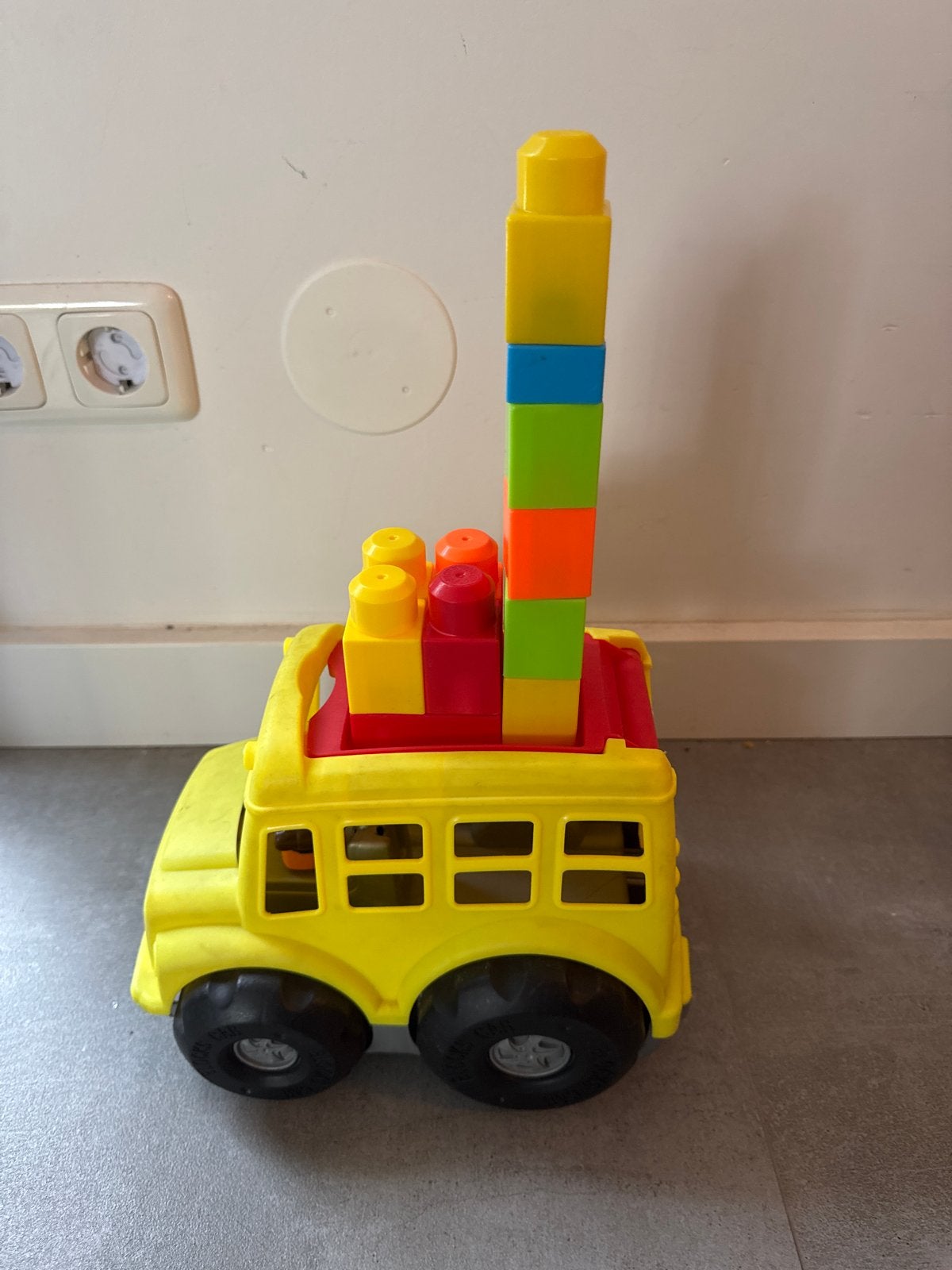 Megabloks Schoolbus met Bouwblokken, Ophalen, Gebruikt, Megabloks