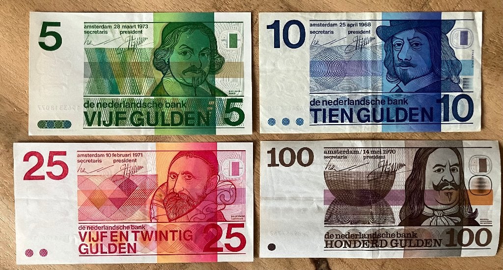 setje Nederlandse bankbiljetten 'de Erflaters', Postzegels en Munten, Ophalen, 10 gulden, Setje