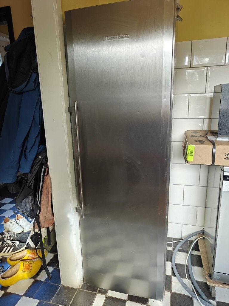 koelkast liebherr vrijstaand rvs Kbes 2460, Ophalen, 200 liter of meer, 160 cm of meer, 45 tot 60 cm