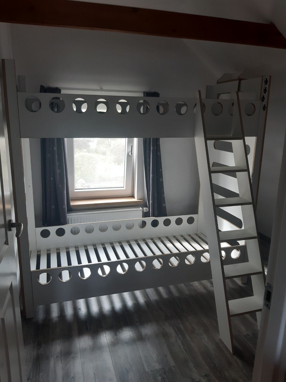 Stapelbed, Ophalen, 90 cm, Tweepersoons, Zo goed als nieuw