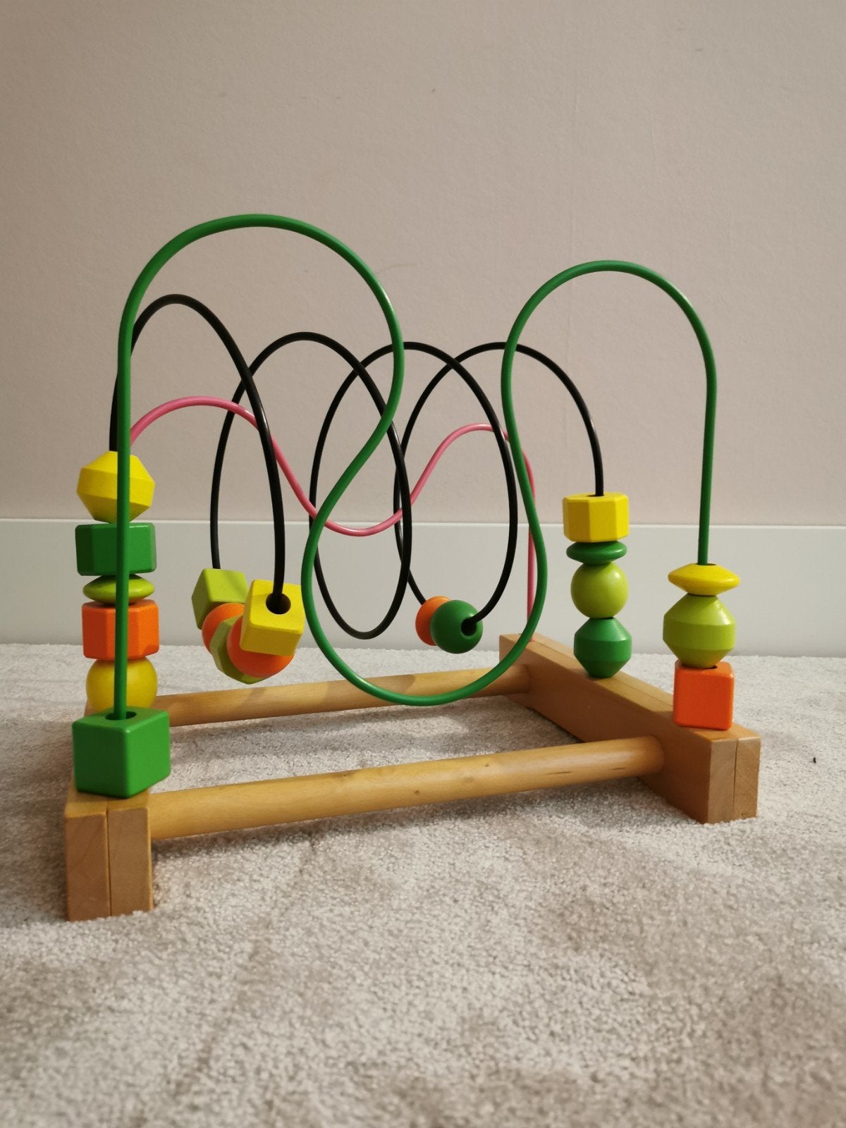 houten kralenspiraal, Ophalen, Zo goed als nieuw