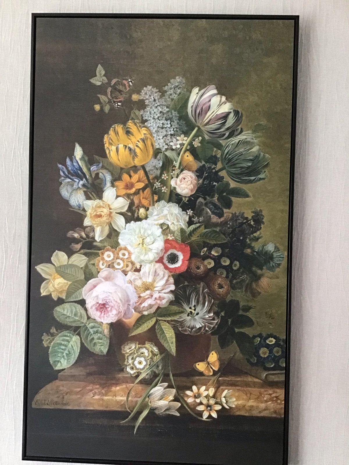 Prachtige bloemstillevens in klassieke stijl (2 stuks), Antiek en Kunst, Kunst | Schilderijen | Klassiek, Ophalen, Doek, Stilleven