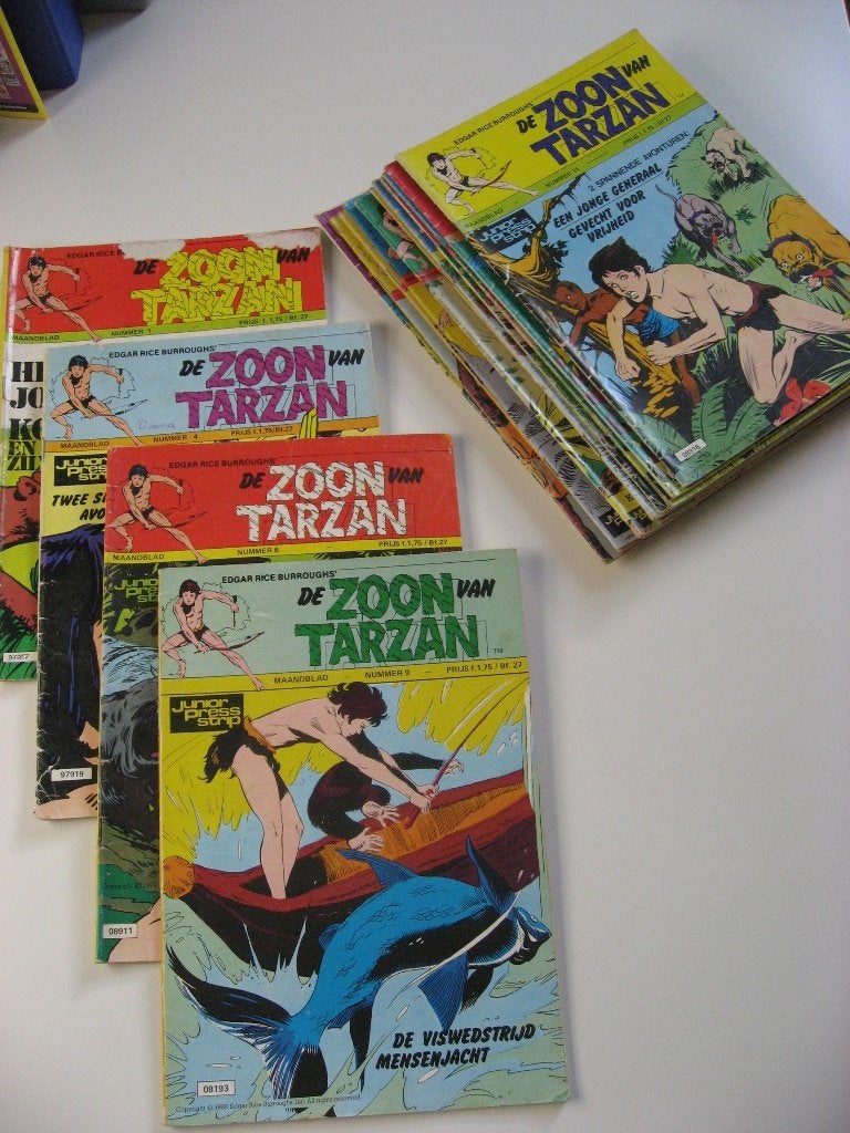 De zoon van Tarzan. 19 X, Meerdere stripboeken, Ophalen of Verzenden, Gelezen
