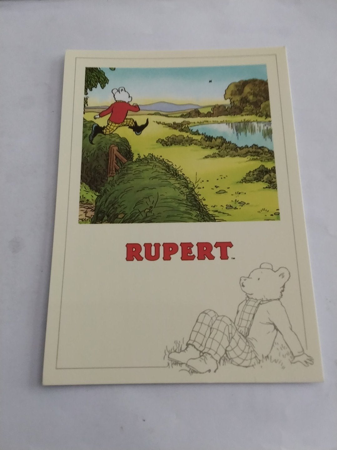 Vintage Rupert de Beer Ansichtkaart - Ongelopen, Verzamelen, Ophalen of Verzenden
