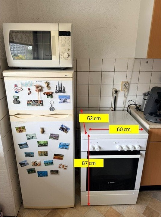 Bosch Gasfornuis/Oven, Witgoed en Apparatuur, Ophalen, Gebruikt, Grill, 4 kookzones