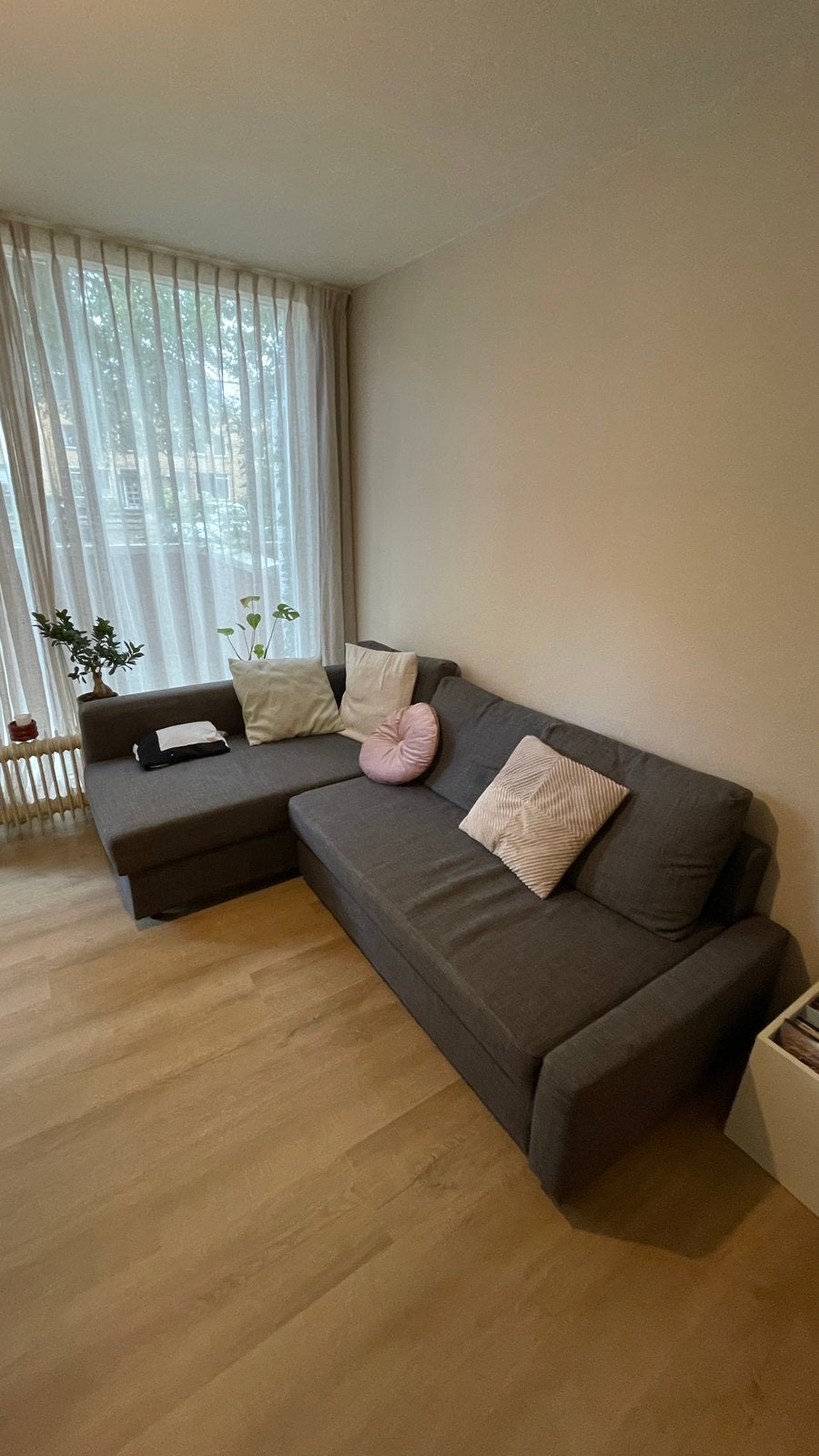 Ikea Friheten hoekbank/slaapbank, Ophalen, Gebruikt, Tweepersoons, Grijs