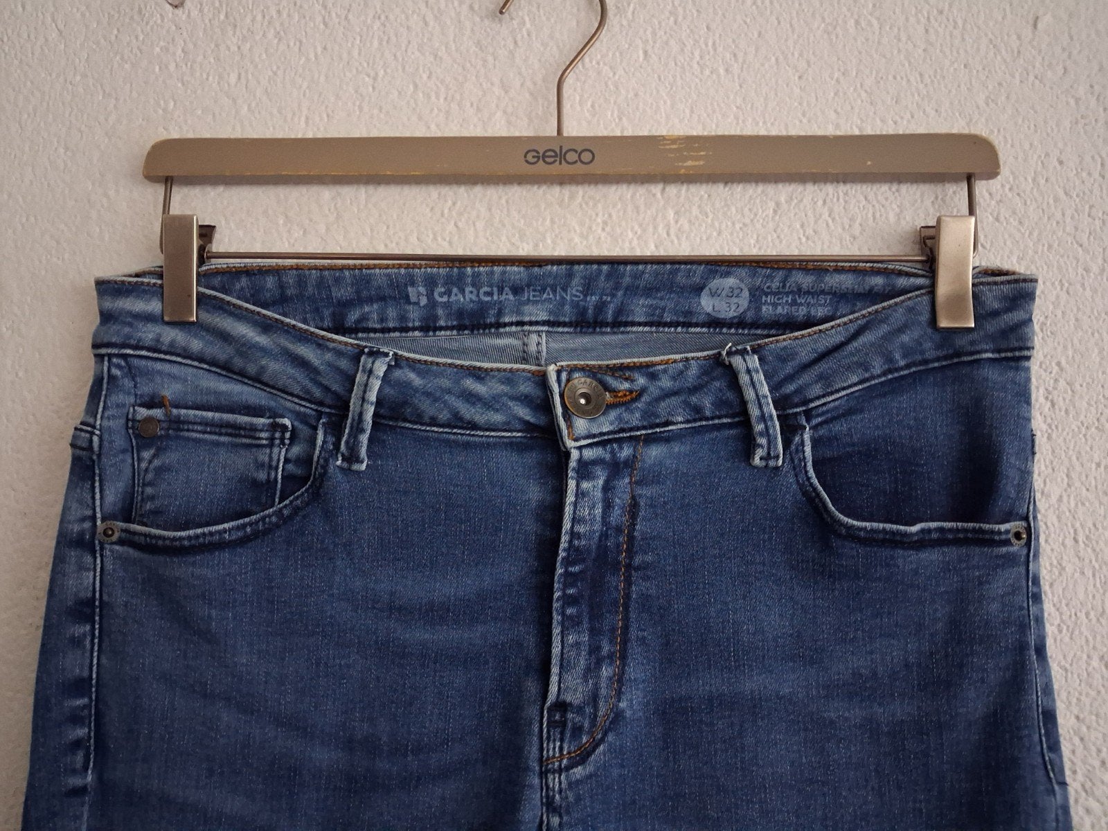 Garcia Jeans Celia Super High Waist Flared W32 L32, Blauw, Ophalen of Verzenden, Zo goed als nieuw, W33 - W36 (confectie 42/44)
