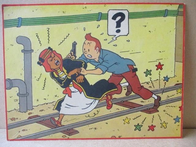 adv10947 kuifje prent, Ophalen, Kuifje, Gebruikt, Plaatje, Poster of Sticker