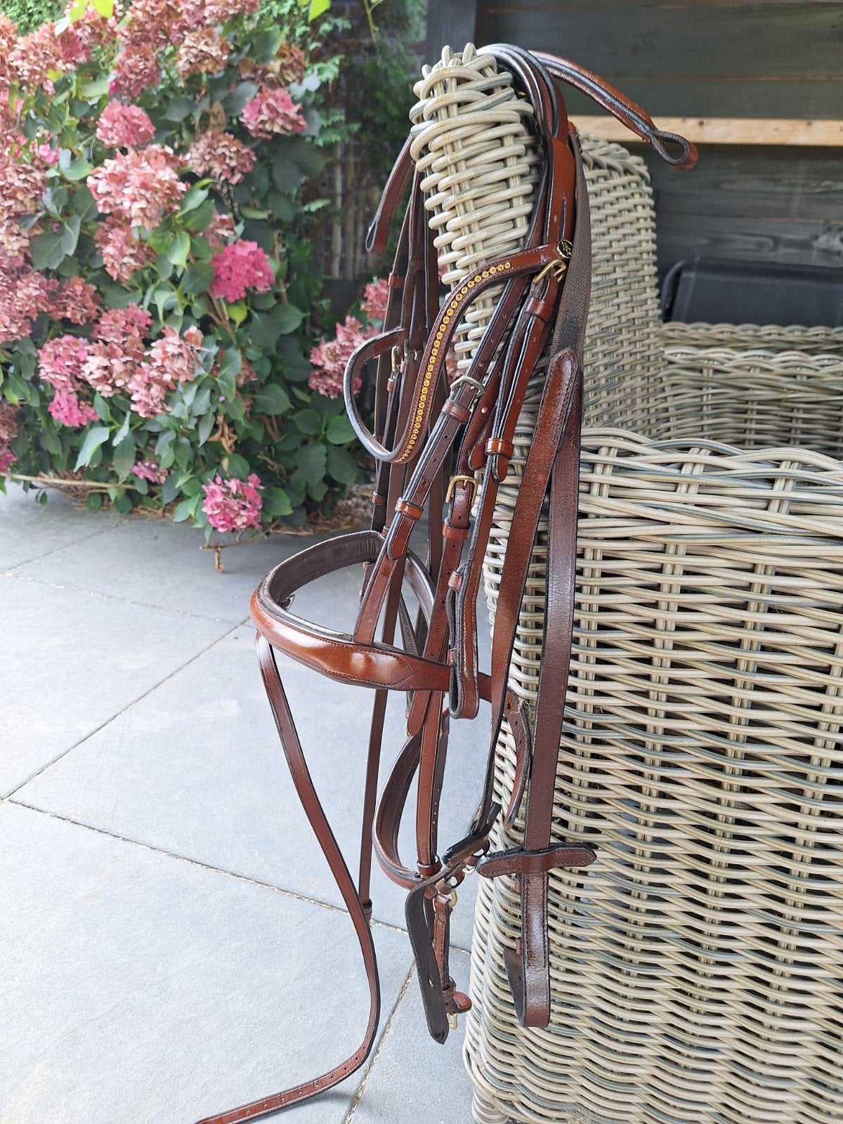 BR hoofdstel cognac maat Full, Dieren en Toebehoren, Ophalen of Verzenden, BR, Full, Overige kleuren