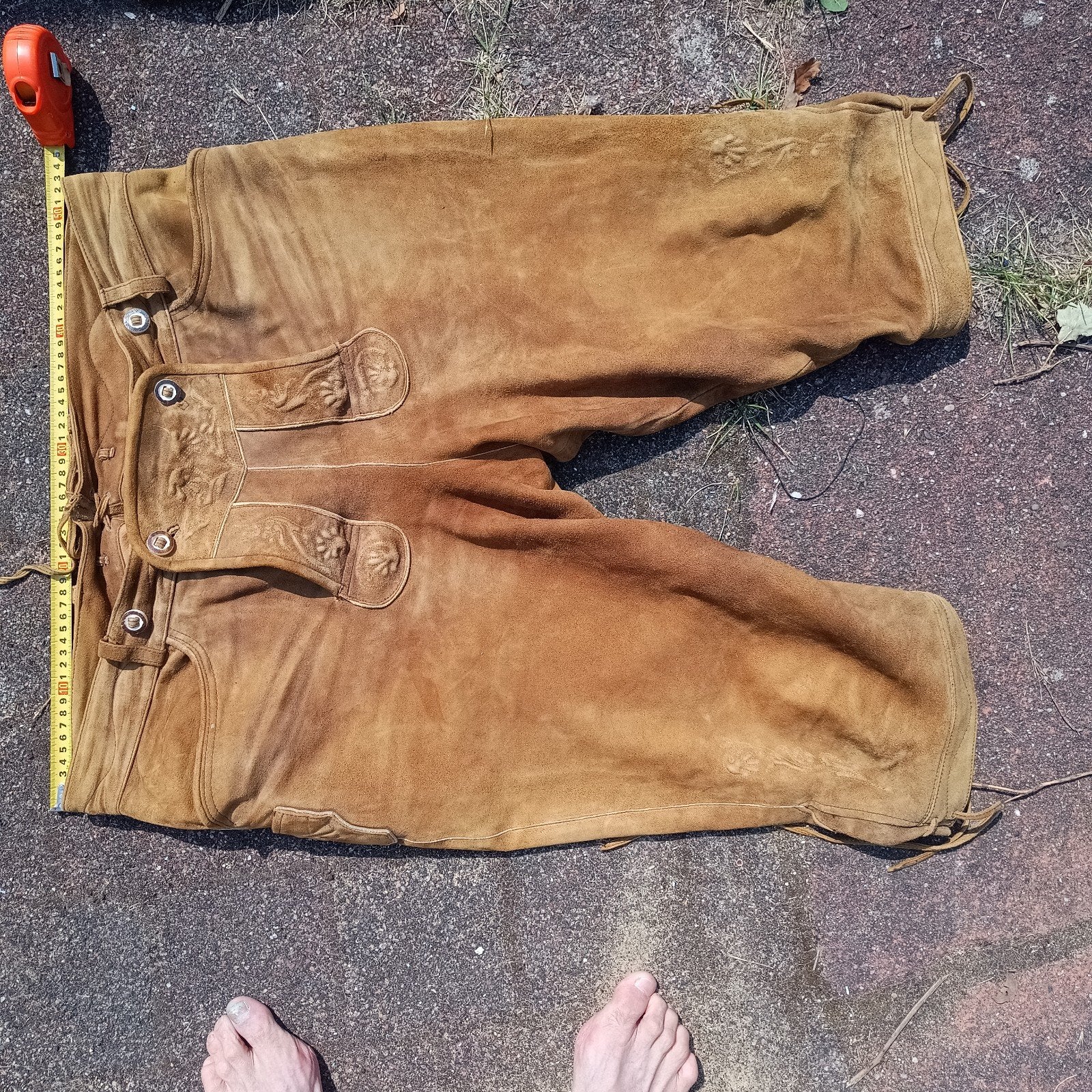 Lederhose 56 / 28 XXL Frankonia echt leer, Frankonia, Maat 56/58 (XL), Ophalen of Verzenden, Kleding