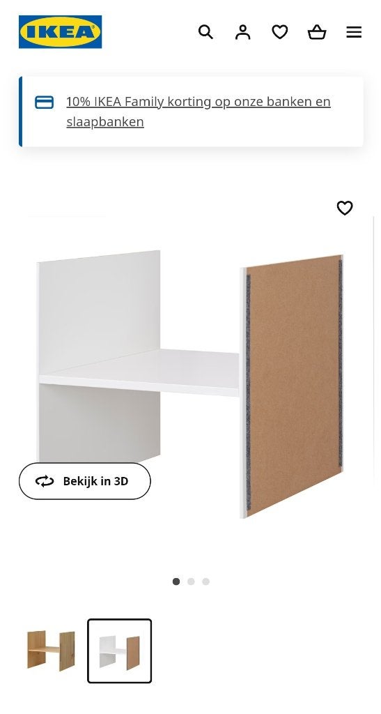 Kallax verdeler inzet boekenplank, Huis en Inrichting, Ophalen, Zo goed als nieuw, Vierkant, Hout