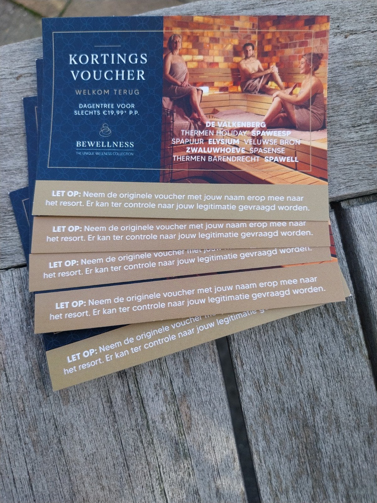 Korting-saunavoucher, Tickets en Kaartjes, Twee personen, Cadeaubon, Spa of Sauna