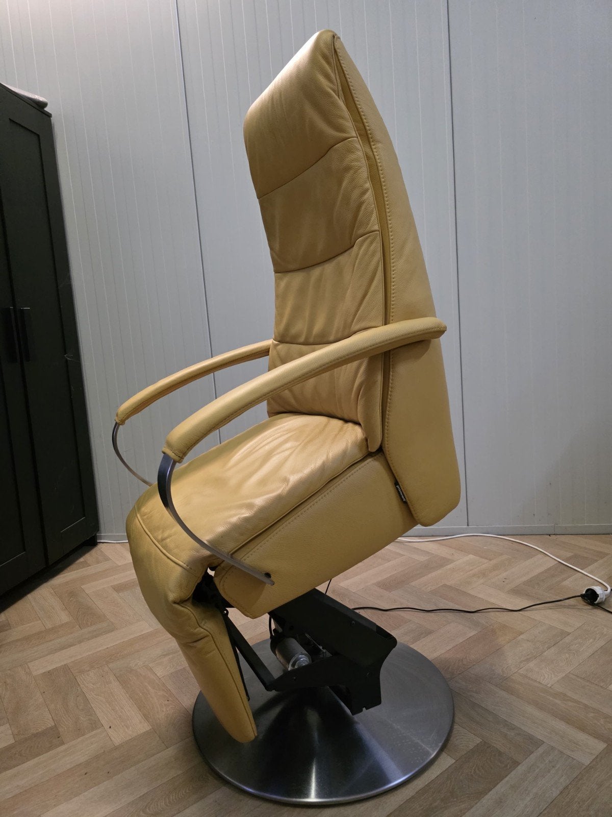 Prominent sta op relaxfauteuil leer, Ophalen of Verzenden