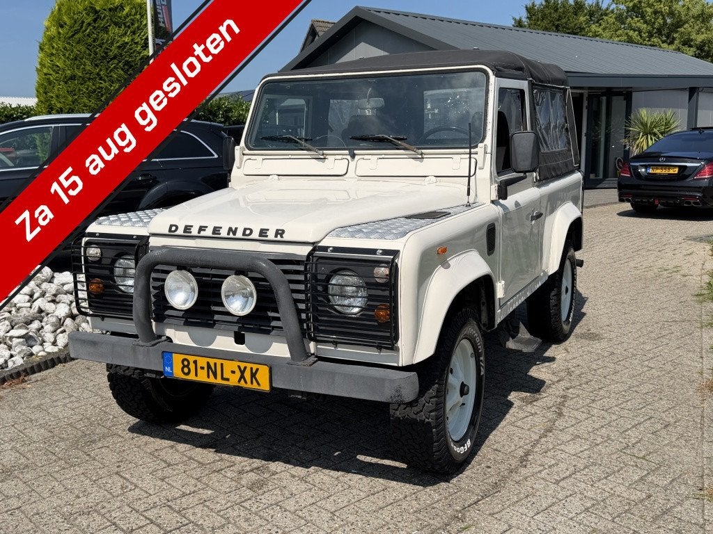 Land Rover Defender 2.5 TD 90 County Softtop 1988 Cabrio 6 Z, Auto's, Oldtimers, Land Rover, Wit, Bedrijf, Vierwielaandrijving