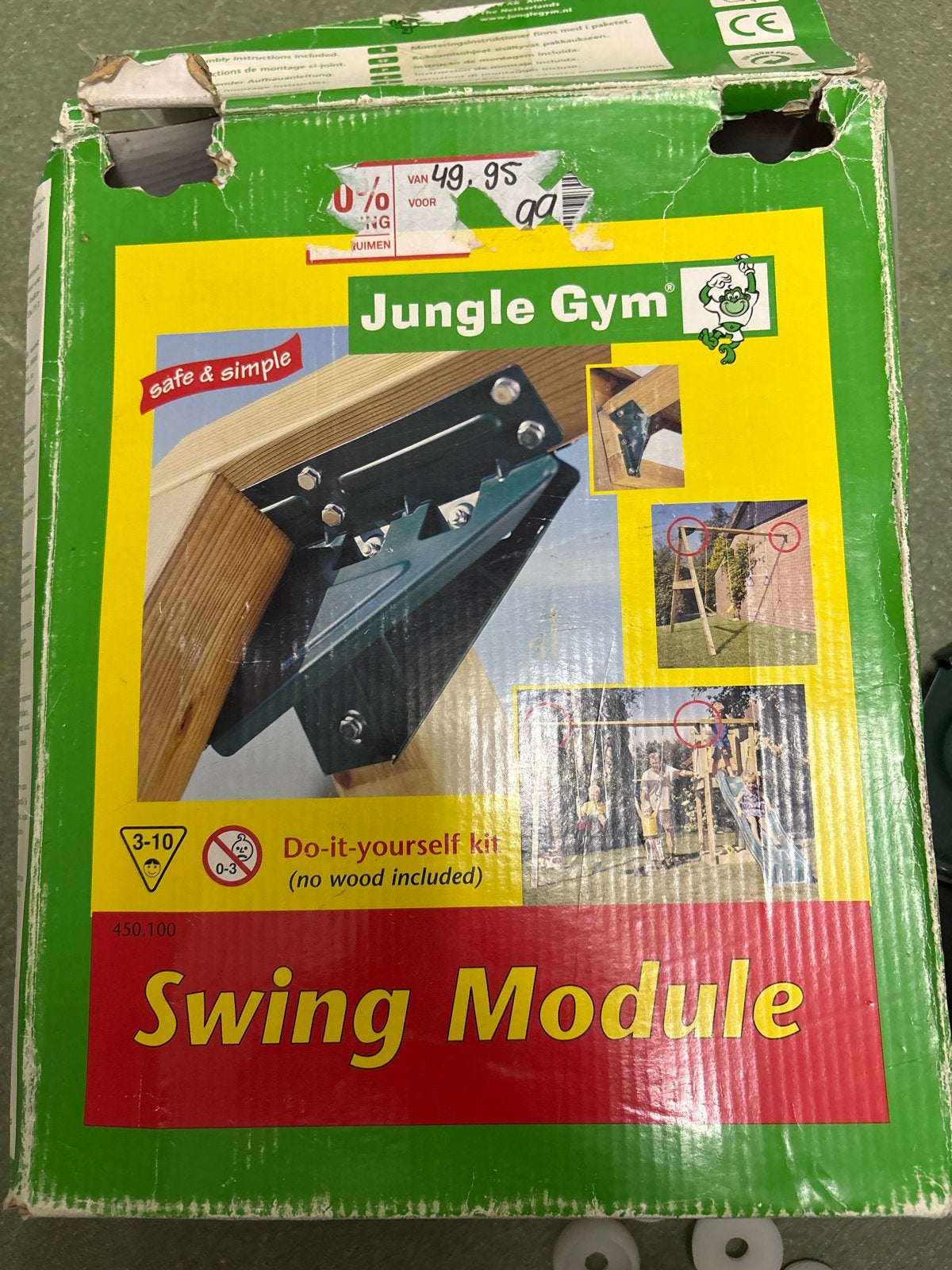 Jungle Gym Swing Module - Nieuw (doos beschadigd), Ophalen of Verzenden, Nieuw, Schommel, Aanbouwonderdeel