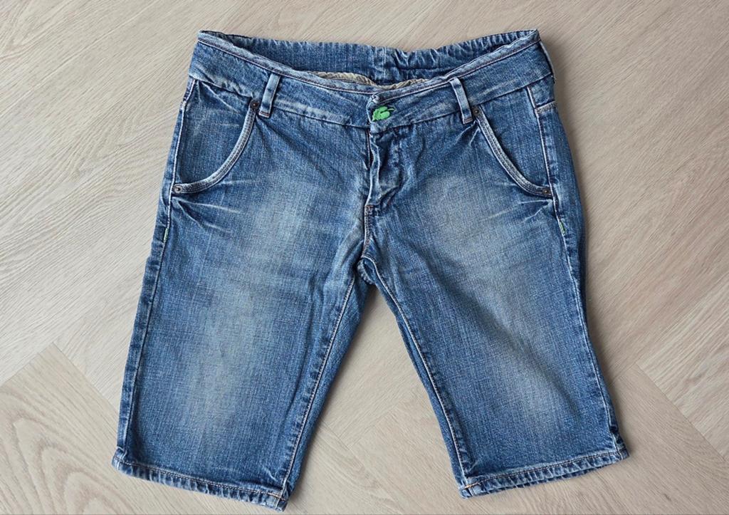 Kuyichi korte damesspijkerbroek maat 36, Blauw, Ophalen of Verzenden, Zo goed als nieuw, Kuyichi