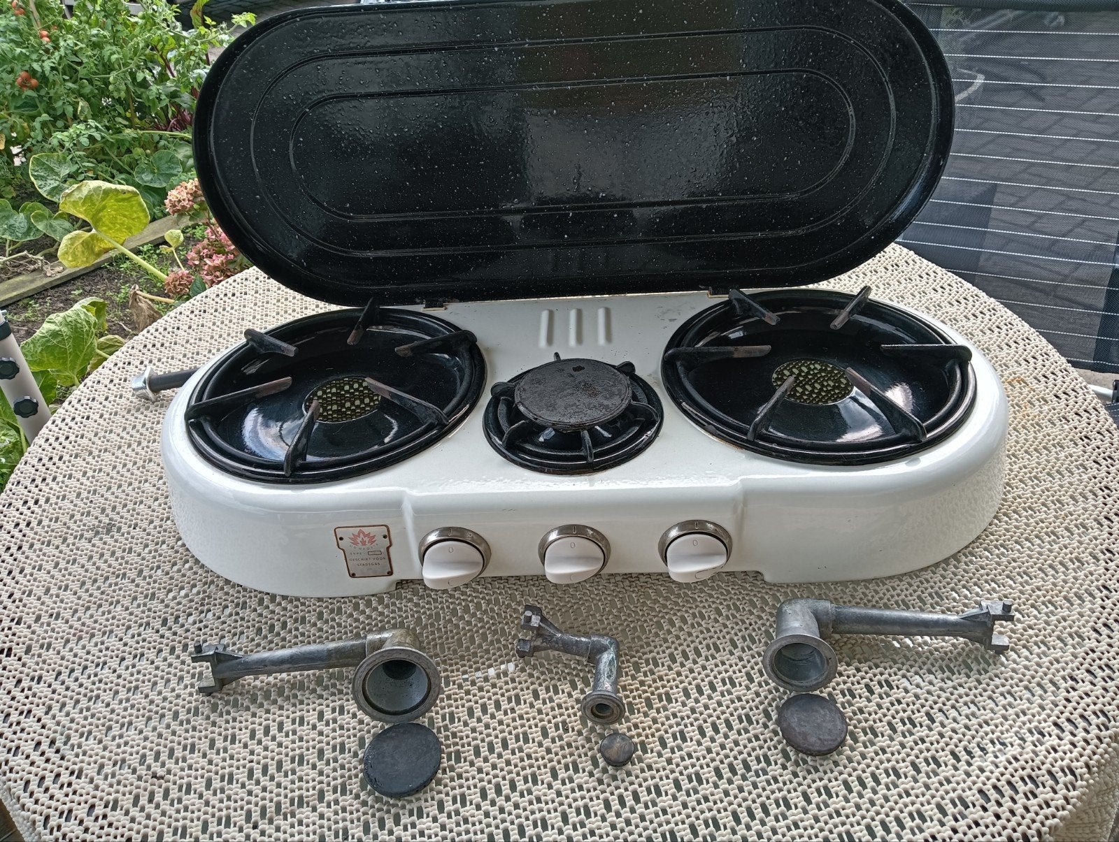 Vintage 3-pits gasfornuis Comforta Type 502, Witgoed en Apparatuur, Ophalen, Gebruikt, Minder dan 85 cm, 3 kookzones of minder