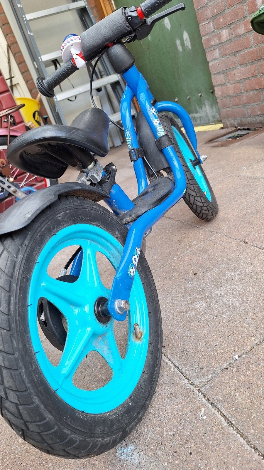 Puky loopfiets 12 inch blauw - Zo goed als nieuw, Ophalen, 16 tot 20 inch, Velgrem, Puky