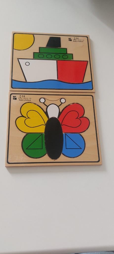Houten puzzel puzzels Doron Layeled Ltd Holland boot vlinder, Gebruikt, Ophalen of Verzenden, Van hout, Minder dan 10 stukjes