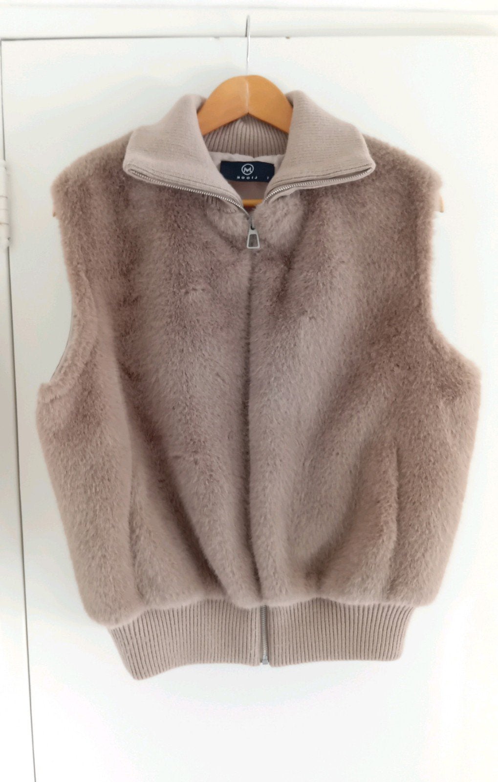 Mooij fake fur bont gilet bodywarmer taupe bruin 38/40/42, Mooij, Ophalen of Verzenden, Nieuw, Bruin