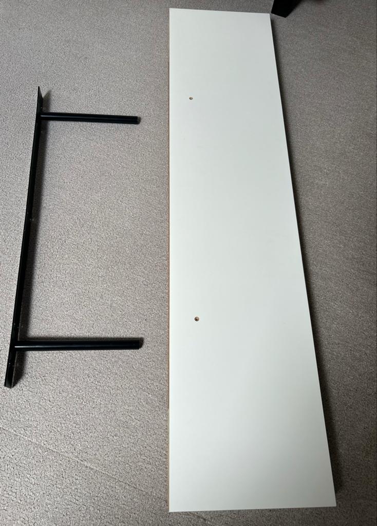 Ikea Lack plank wit 110/26 met metalen steun, Ophalen, Zo goed als nieuw