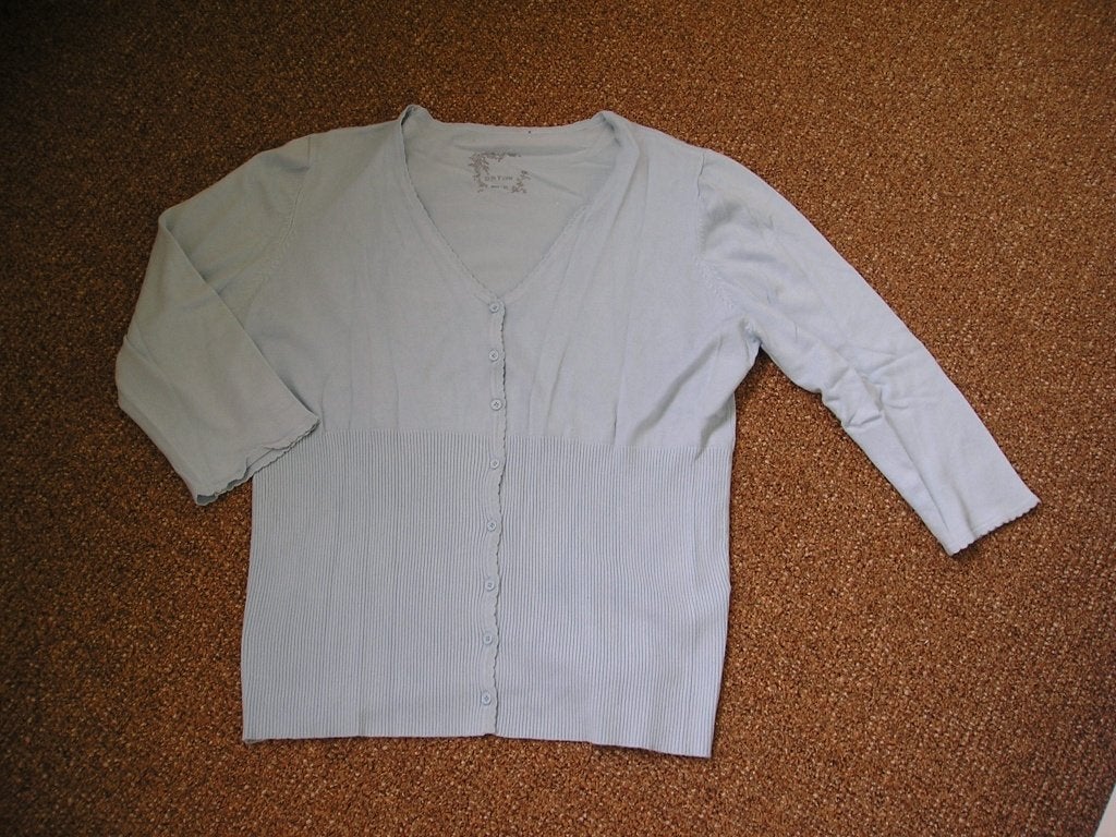 prachtig lichtblauw vest maat XL, Ophalen, Zo goed als nieuw, Maat 46/48 (XL) of groter, Blauw