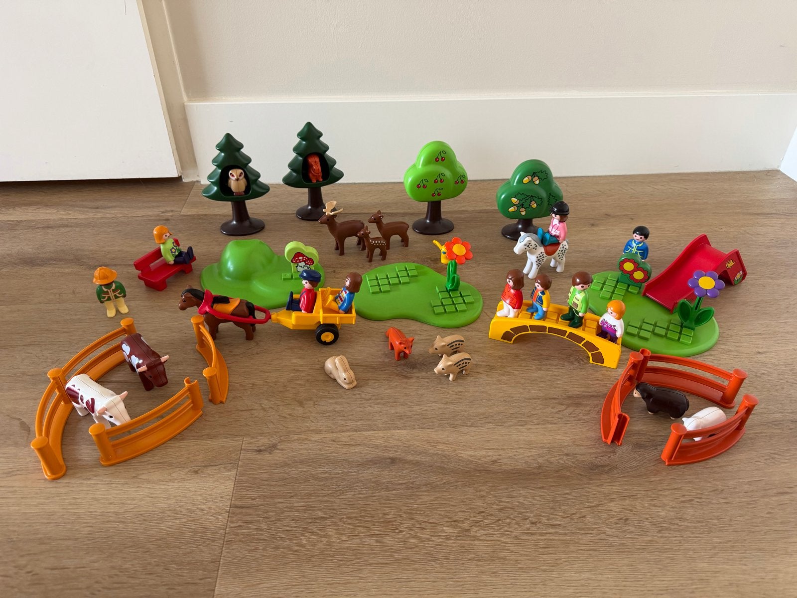 Grote Playmobil 1.2.3 Dierenpark/Boerderij Speelset, Ophalen of Verzenden, Zo goed als nieuw, Jongen of Meisje