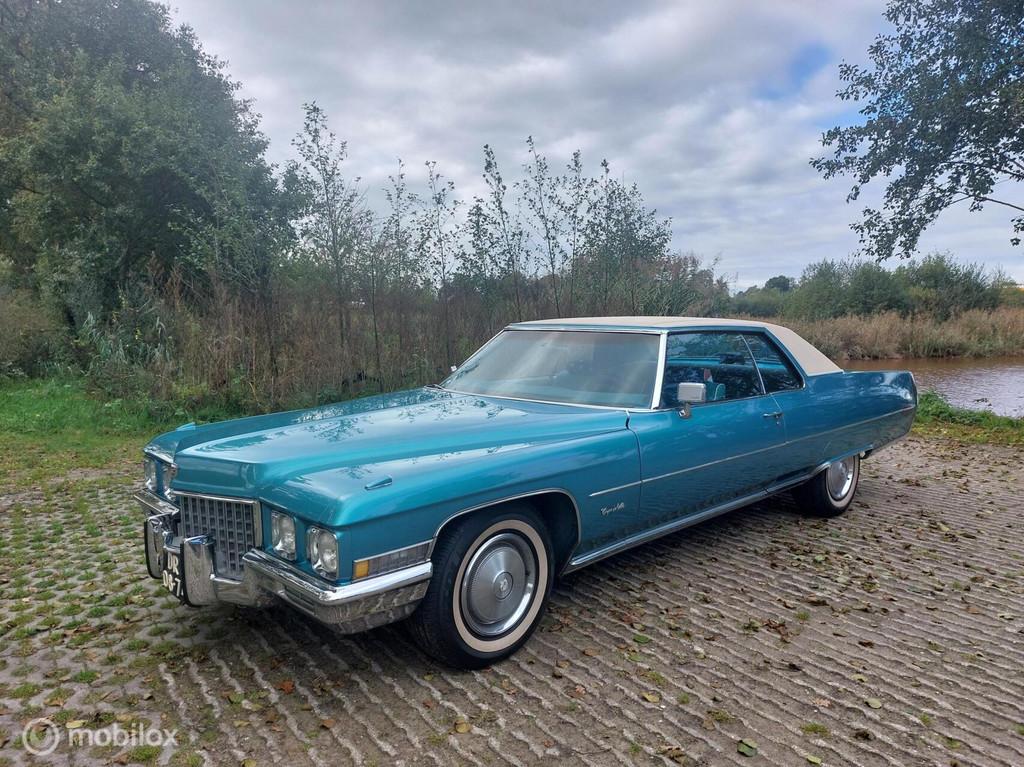 Cadillac Coupe de Ville 7.0 V8 427ci 1971, Auto's, Overige carrosserieën, Blauw, Leder, Bedrijf