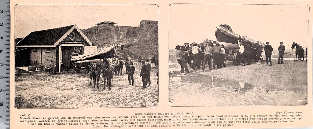 Redding 1921; reddingsbrigade op kust van Texel, Verzenden, Voor 1940, Gebruikt, Overige onderwerpen